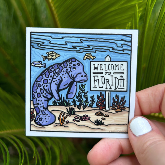 Welcome to FL Manatee Sticker