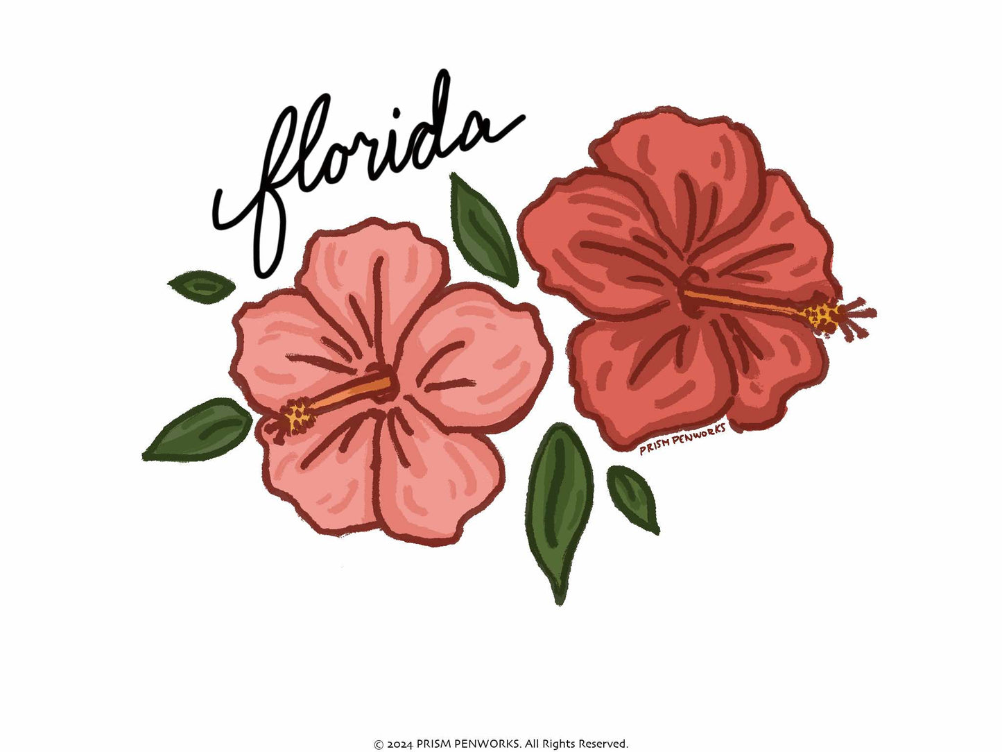 Florida Hibiscus Sticker